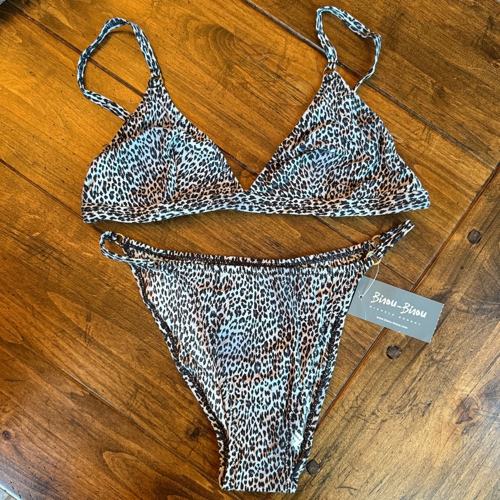 Style#ANM08 NWT Vintage Leopard Print Bikini Set